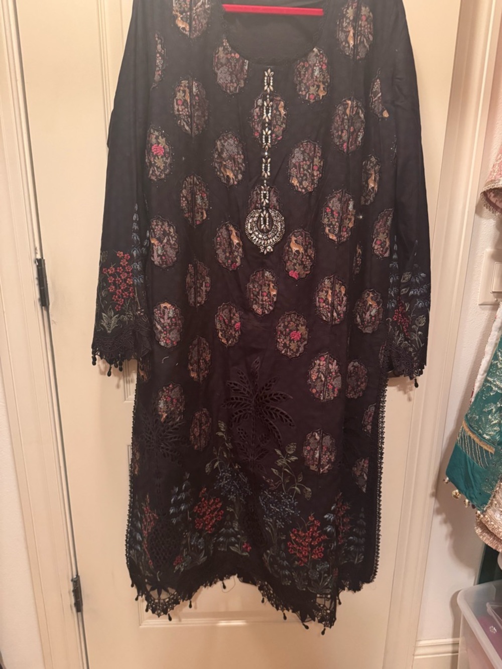 Maria B Black Pakistani lawn embellished dress